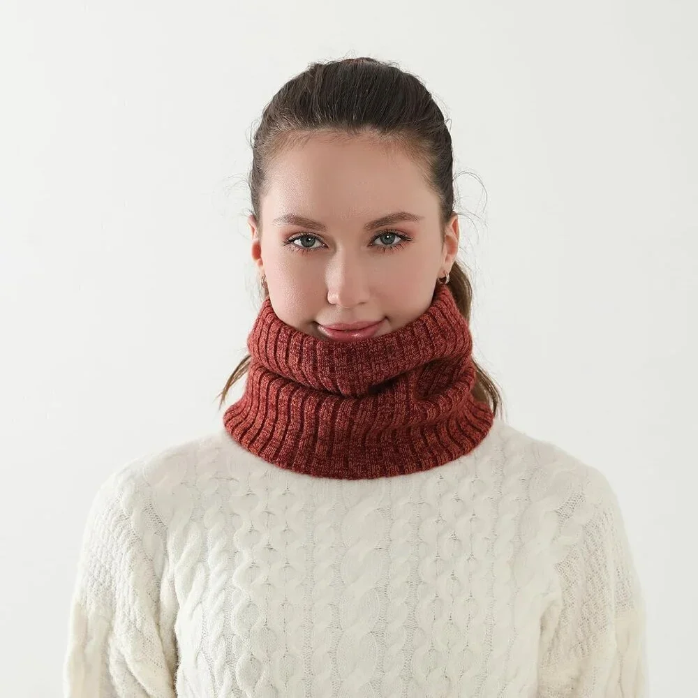 Men's Bronze Winter Ski Neck Gaiter Face Scarf Fleece Lined Windproof Scarves